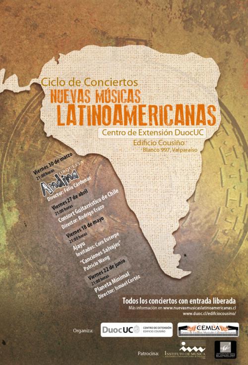 afiche nuevas musicas latinoamericanas